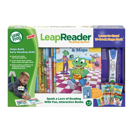 LeapFrog LeapReader Learn-to-Read 10-Book Mega Pack Plastic, Paper with Accessories, Baby and Toddler Toys