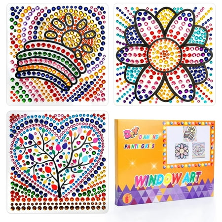 Diamond Painting Arts and Crafts for Kids Ages 7 8 9 10 11 12 Suncatcher Gem Cool 7 Year Old Birthday Girl Gifts Idea Presents for 7 8 9 10 11 12 Year Old Girls & Teens Fun Children Craft Sets