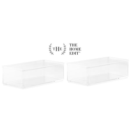 The Home Edit Large Clear Storage Bin Organizer Insert, 1 Piece, 9.37" x 2.95" x 4.38"
