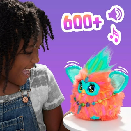 Furby Coral Plush Toy, Voice Activated, 15 Fashion Accessories, Interactive Toys, Ages 6+