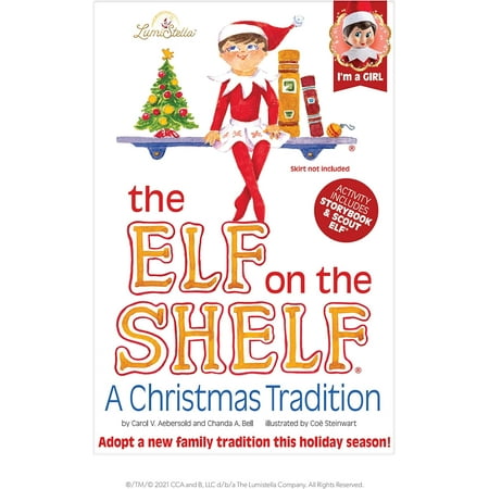The Elf on the Shelf: A Christmas Tradition - Girl Scout Elf with Blue Eyes - Includes Artfully Illustrated Storybook, Keepsake Box and Official Adoption Certificate