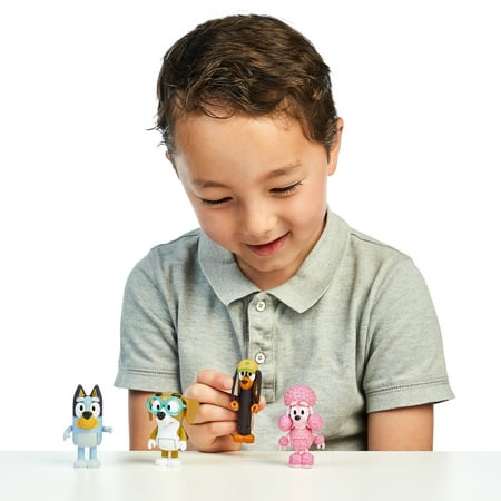 Bluey Friends Figure 4-Pack, with Bluey, Coco, Honey, Snickers, Ages 3+, Toddler Toys
