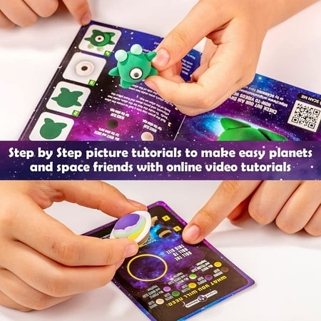 Original Stationery Mini Galaxy 3D Solar System Air Dry Clay Kit, 10 Bags of Air Dry Clay for Kids, 8 Fact Cards, Tools and More in this Kit to make a Spinning Solar System with Modeling Clay for Kids