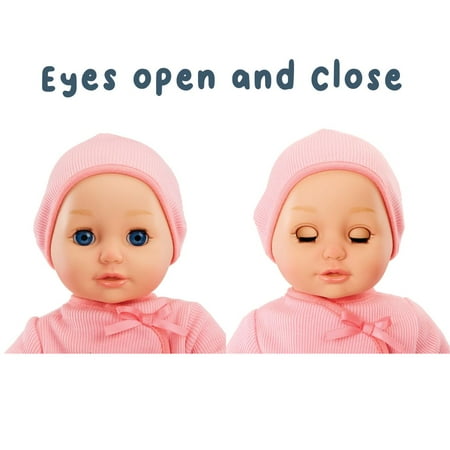 Baby Born My First Baby Doll Annabell w/ Blue Eyes, Realistic Soft-Bodied, Kids Ages 1+ Eyes Open & Close, Bottle