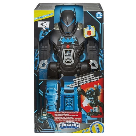 Imaginext DC Super Friends Bat-Tech Batbot Batman Playset with Lights & Sounds, 11 Pieces