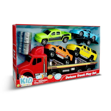 Kid Connection Deluxe Truck Play Vehicles, 11 Pieces, Toddler Toys