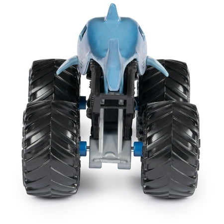 Monster Jam, Official Megalodon Monster Truck, Die-Cast Vehicle, 1:64 Scale, Kids Toys for Boys Ages 3 and up, Blue