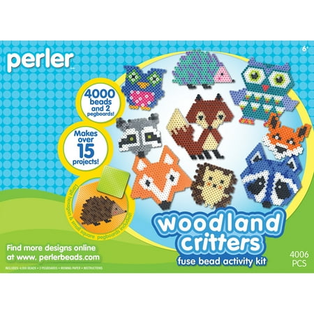 Perler Woodland Creatures Deluxe Box Fused Bead Kit, Ages 6 and up, 4004 Pieces