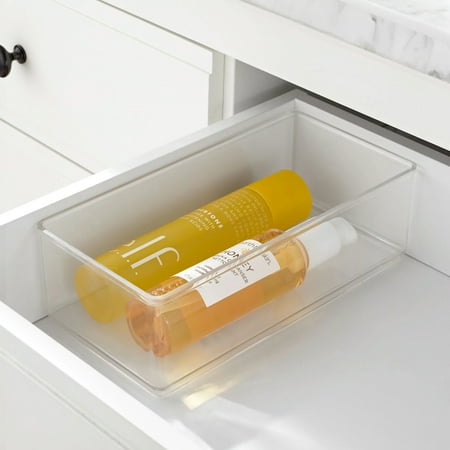 The Home Edit Large Clear Storage Bin Organizer Insert, 1 Piece, 9.37" x 2.95" x 4.38"