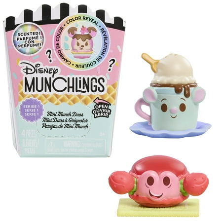 Disney Munchlings Mini Munch Duos, 1-inch Figurines< Kids Ages 3 and Up