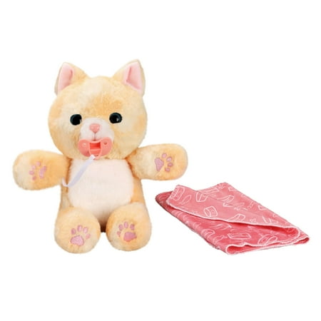 Little Live Pets Cozy Dozy Ginger The Kitty, Interactive Plush Toy 25+ Sounds and Reactions Ages 4+