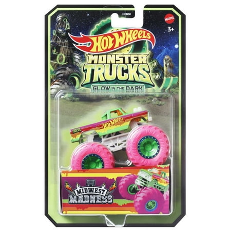 Hot Wheels Monster Trucks Die-Cast 1:64 Scale Toy Truck that Glows in the Dark (Styles May Vary)
