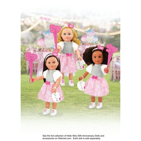 My Life As Poseable Hello Kitty 18" Doll, Blonde Hair, Blue Eyes, 50th Anniversary Edition