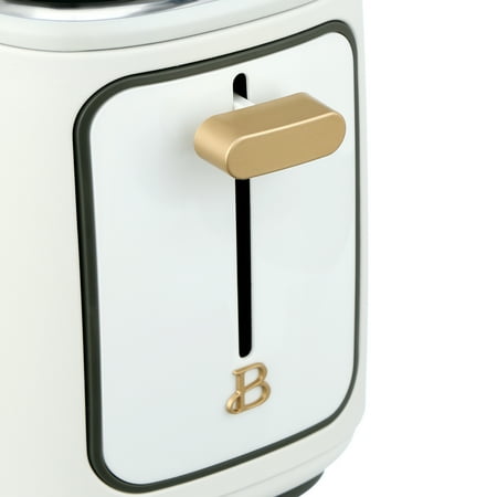 Beautiful 2 Slice Toaster with Touch-Activated Display, White Icing by Drew Barrymore, White
