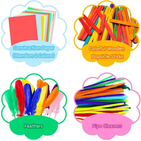 Duety 1000 Pcs Mega Kids Art Supplies?Art Craft Kit Supplies Art and Craft Supplies for Kids for Children Crafts for Children of Arts and Crafts in Parent Child Activity Classroom