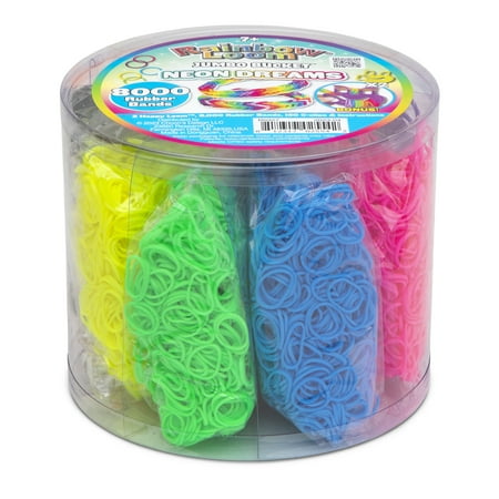 Rainbow Loom Neon Jumbo Bucket with 2X Happy Loom, 7+