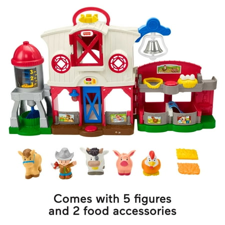 Fisher-Price Little People Caring for Animals Farm Playset Electronic Toddler Learning Toy
