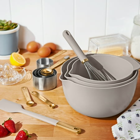 Beautiful 14-Piece Mix & Measure Set, Porcini Taupe by Drew Barrymore