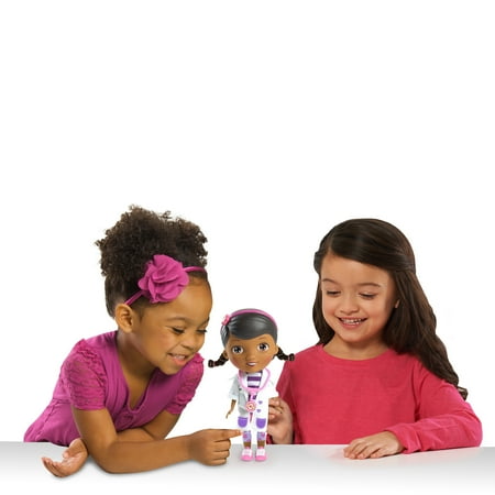 Disney Junior Doc McStuffins 8.5-inch Doc Doll and Accessories, Includes Stethoscope Baby and Toddler Toys