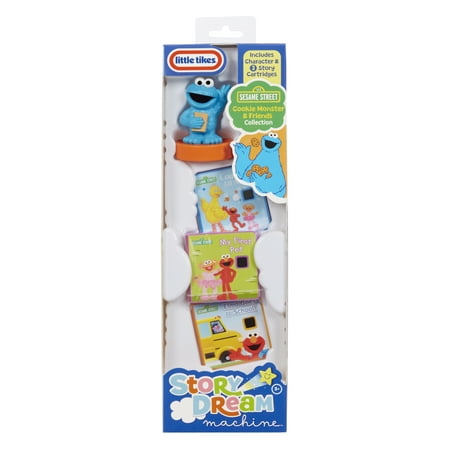 Little Tikes Story Dream Machine Sesame Street Cookie Monster & Friends Story Collection, Storytime, Books, Play Character,Toy Gift for Toddlers Kids Girls Boys Ages 3+ Years