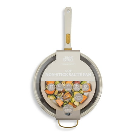 Thyme & Table Granite Collection 5QT Saut? Pan Non-Stick - Taupe & Gold