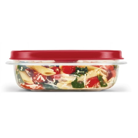 Rubbermaid EasyFindLids 24 Piece Food Storage Containers Variety Set, Red, Red