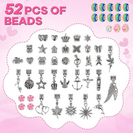 SUNNYPIG Jewellery Charm Making Set for 6 Year Old Girl Friendship Bracelet Making Kit for Kids Age 7 8 9 10 Girls Gifts for 7 8 9 10 Year Old Toy for 6-12 Year Old Teenage Girls Birthday Gifts