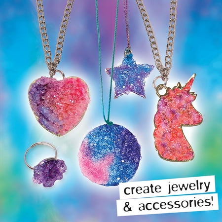 YOUniverse Multi-Color Crystal-Growing Jewelry Stem Activity Kit, Boys and Girls, Child, Ages 8+