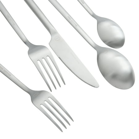 Better Homes & Gardens Holden Flatware Set with Black Handles Service ( 20 Piece)