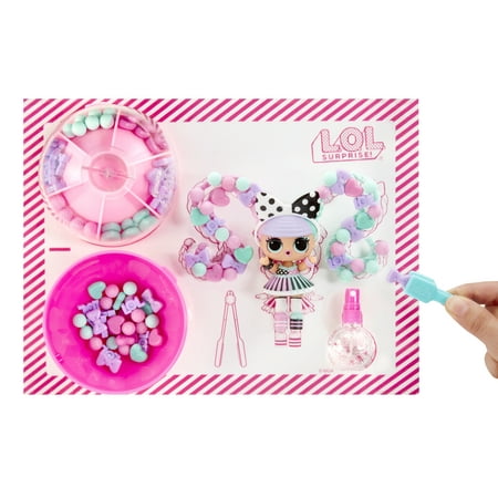 LOL Surprise Hair Beads Tots with 60+ Hair Beads, Collectible Doll, DIY Hairstyles, Hair Beads, Toy Gift Girls Age 3+