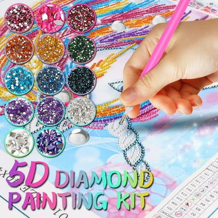 Gifts for 8 9 10 11 Year Old Girls, Diamond Arts Kits for Kids Age 8 9 10 11 12 Presents Arts and Crafts for Kids Teenage Girl Toys Gifts Age 6-8-10-12 Painting By Number for Children Adults