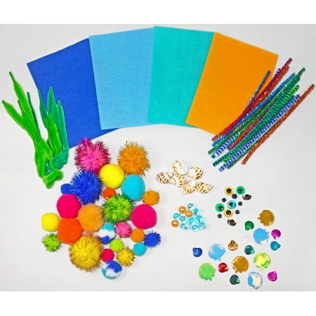 Smarts & Crafts Deep Sea Craft Kit, 200+ Pieces, For Children Ages 6+, Unisex