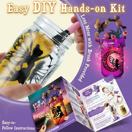 Joyfy Fairy Lantern Craft Kit, 2-in-1 Moon Lamps Arts and Crafts for Kids, Birthday Halloween Gifts for Girls Age 6 up