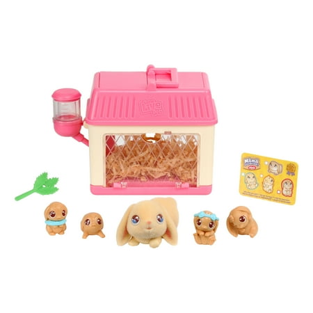 Little Live Pets - Mama Surprise Minis. Feed and Nurture a Lil' Bunny Inside Their Hutch, Ages 5+