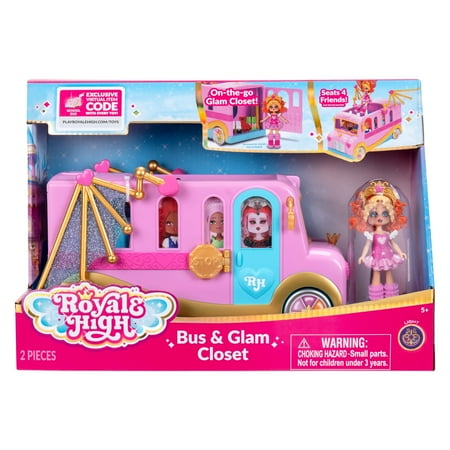 Royale High - Bus & Glam Closet (1 Vehicle, 3", 1 Fig, 7 Accy.) (Royale High Bus)