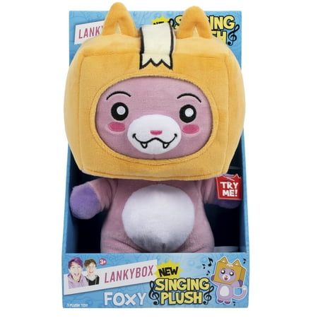 LankyBox Foxy Singing Plush Toy, 11 inch, Official Merchandise