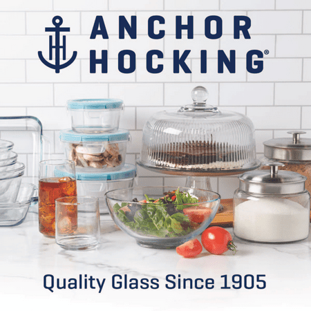 Anchor Hocking Heritage Hill Glass Jar with Lid, 1/2 GallonHalf-Gallon, Set of 1,