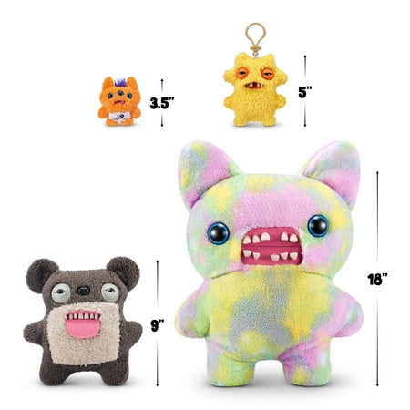 Fuggler New Fuggs on the Block 9 inch (Scarescome Square Bear), Funny Ugly Monster Soft Plush Toy by ZURU