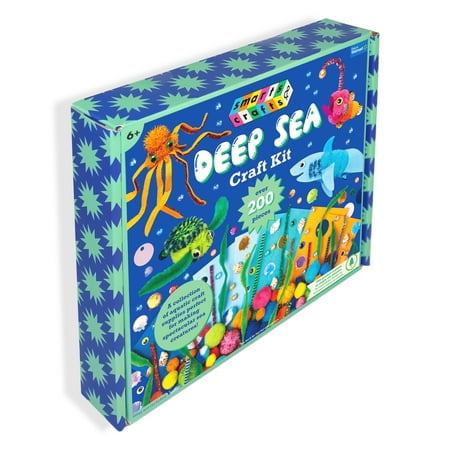 Smarts & Crafts Deep Sea Craft Kit, 200+ Pieces, For Children Ages 6+, Unisex