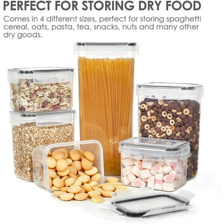 15 Packs Airtight Food Storage Containers Set with Lids, Kitchen Pantry Organization and BPA Free Plastic Canisters Include 24 Labels By WEPSEN