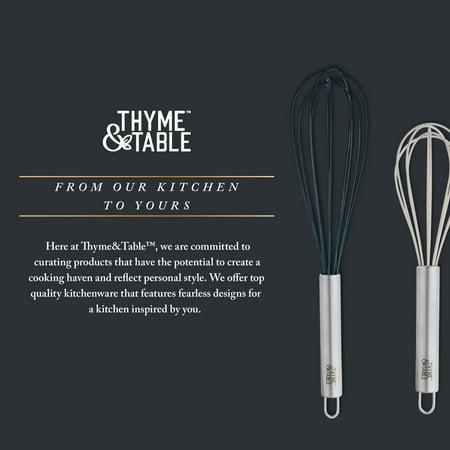 Thyme & Table 3-Piece Silicone Whisk Set, Multi Size