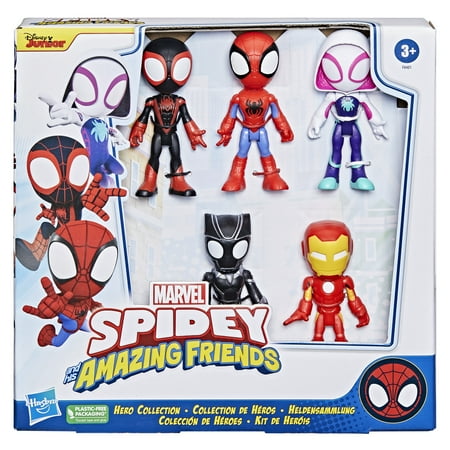 Marvel Spidey and His Amazing Friends Hero Collection Pack, 5 Action Figures