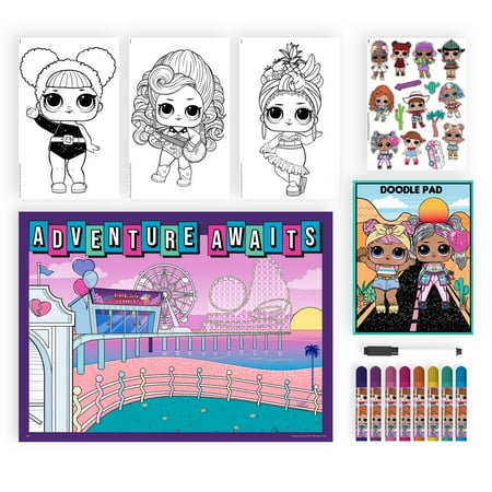 L.O.L Surprise! on-the-Go Activity Tin Art Set for Girls, 27 Pieces, for Children Ages 6+
