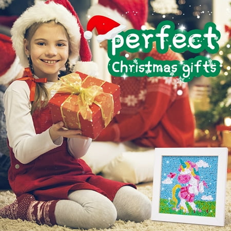Toy Gifts for Girls Age 6 7 8 9: Crafts for Kids 7-12 Years Old Girls Painting Kit for Children Supplies Birthday Present Diamond Set Licorne Jouet Fille Peinture Diamant Enfant 6-9 Ans