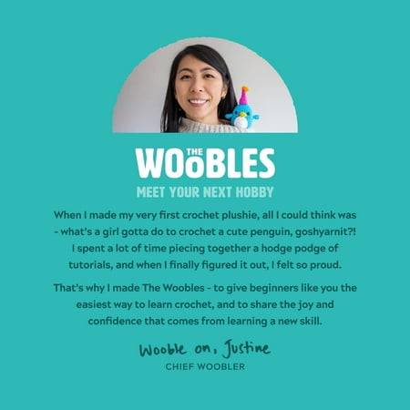 The Woobles Beginner Crochet Amigurumi Kits - Peppi the Candy Cane