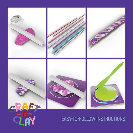 Dan&Darci Craft 'n Clay - Jewelry Dish Making Kit for Kids and Tween Girls Age 8-14 Year Old - Best DIY Arts & Crafts Gift - Girl Birthday Gifts Ideas - Art Projects Kits