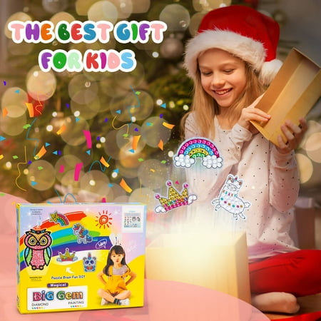 Gifts for 4 5 6 7 8 9 Year Old Girl Painting Kit Unicorn Girls Toys Age 5 6 7 8 Craft Kits for Kids 6-9 Birthday Gift for Girl Gem Stickers for Children Presents for 5-10 Year Old Girls, Other