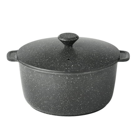 The Pioneer Woman Prairie Signature 5qt Nonstick Cast Aluminum Dutch Oven, Charcoal Speckle