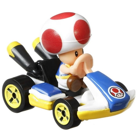 Hot Wheels Mario Kart Set of 4 Toy Character Vehicles, Includes 1 Exclusive Mario Toy (Styles May Vary), 0.68 lb, One Size, Multicolor