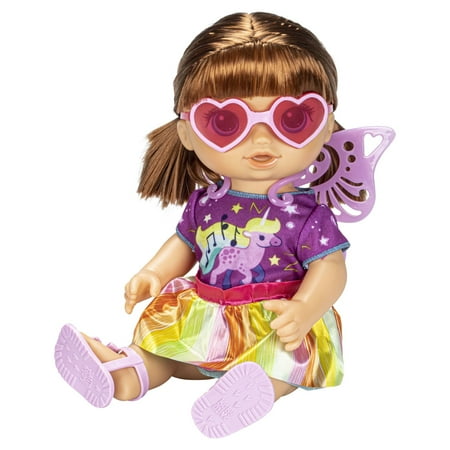 Baby Alive Magical Styles Doll, 12-Inch Toy for Kids Ages 3+, 9 Accessories, Brown Hair